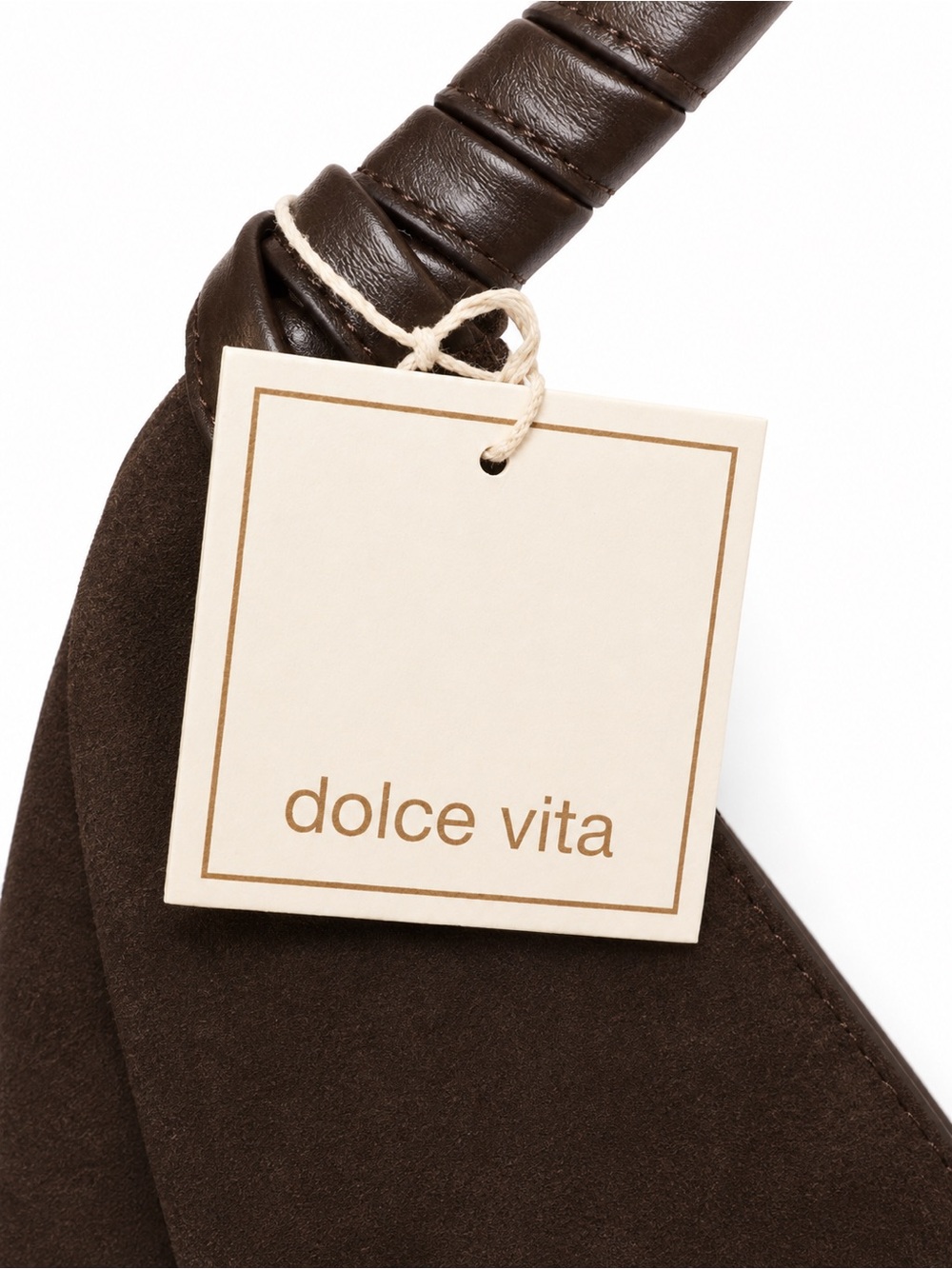 Dolce Vita Merrick Espresso Suede Slouchy Hobo Bag BNWT - Picture 10 of 16